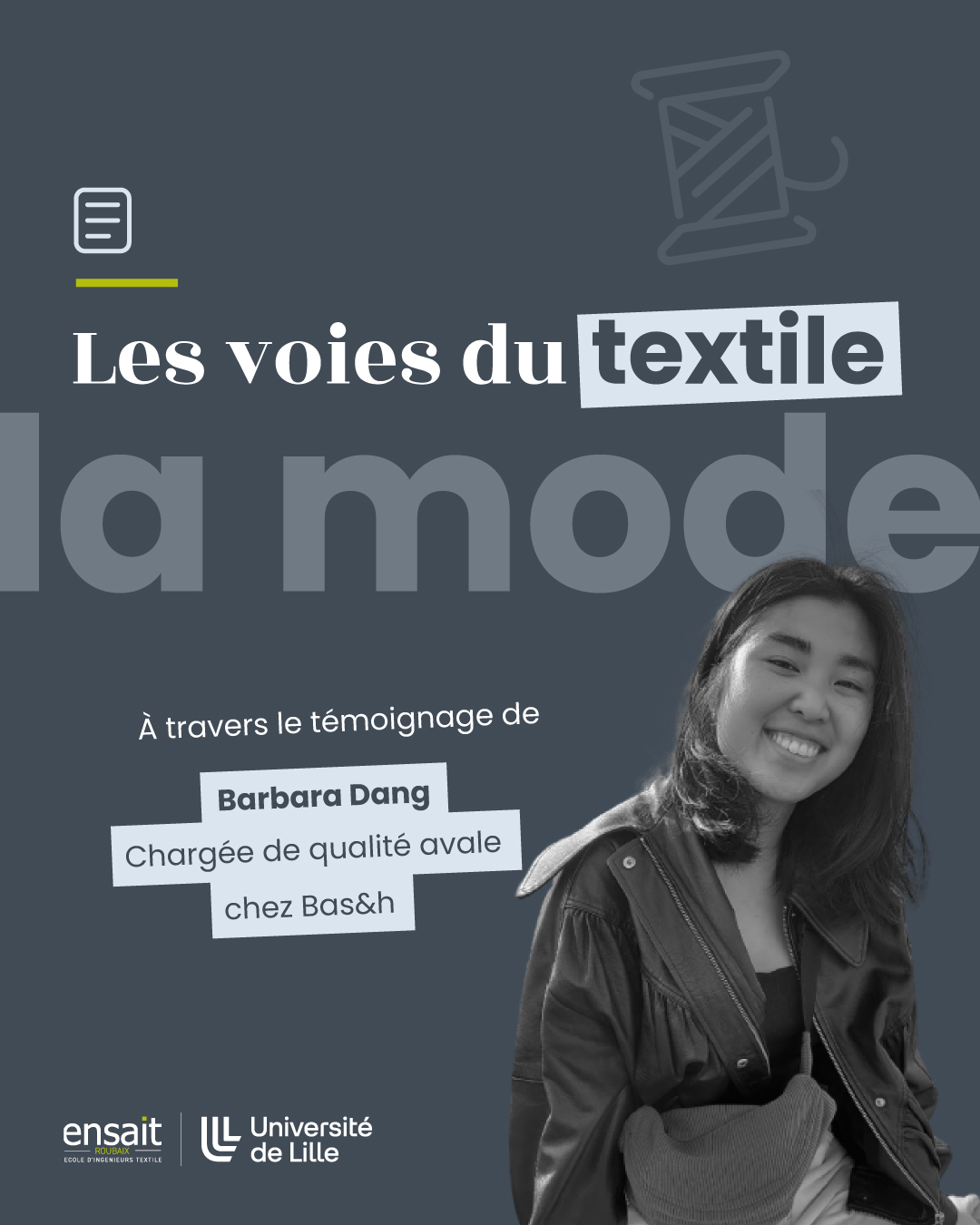 Lire la suite à propos de l’article Les voies du textile : la mode avec Barbara Dang